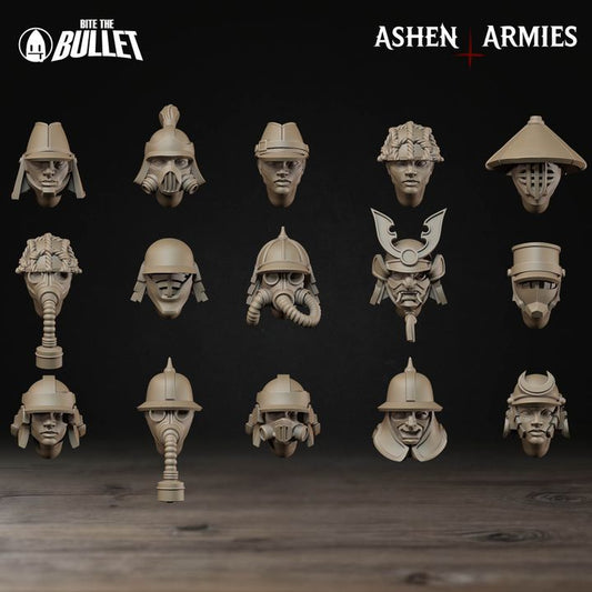 Modular Heads, Holy Shogunate - Bullet Crusade - Unpainted Miniature