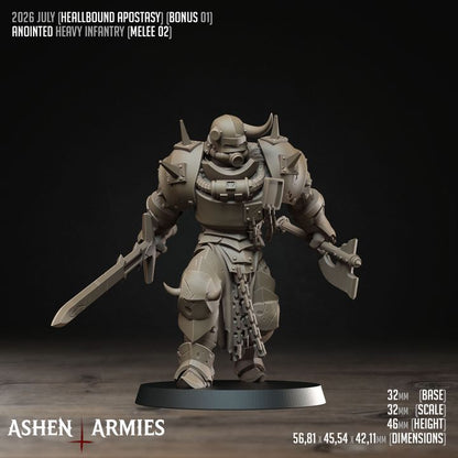 Anointed Melee, Hellbound Apostasy - Bullet Crusade - Unpainted Miniature