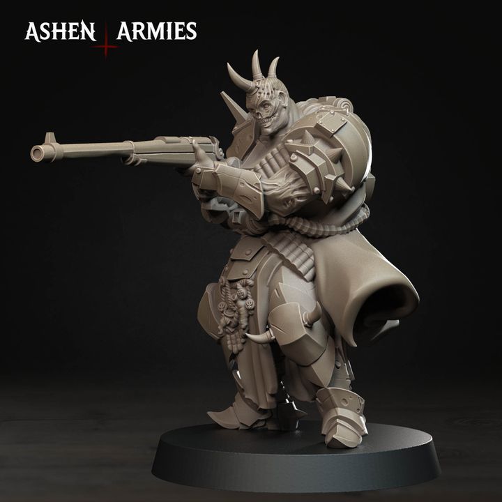 Anointed Heavy Infantry, Hellbound Apostasy - Bullet Crusade - Unpainted Miniature