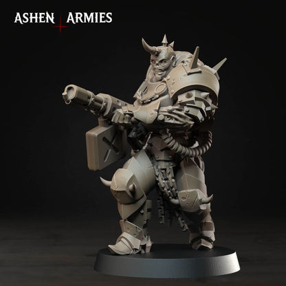 Anointed Heavy Infantry, Hellbound Apostasy - Bullet Crusade - Unpainted Miniature