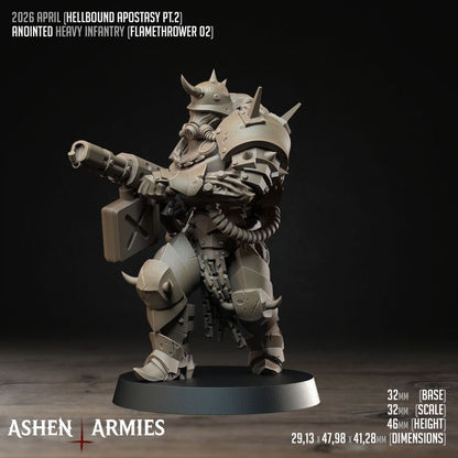 Anointed Heavy Infantry, Hellbound Apostasy - Bullet Crusade - Unpainted Miniature