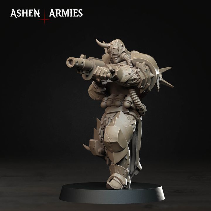 Anointed Heavy Infantry, Hellbound Apostasy - Bullet Crusade - Unpainted Miniature