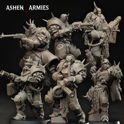 Anointed Heavy Infantry, Hellbound Apostasy - Bullet Crusade - Unpainted Miniature