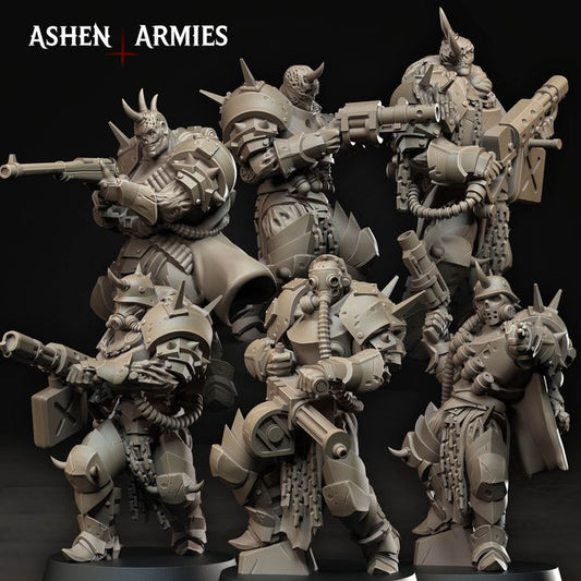 Anointed Heavy Infantry, Hellbound Apostasy - Bullet Crusade - Unpainted Miniature
