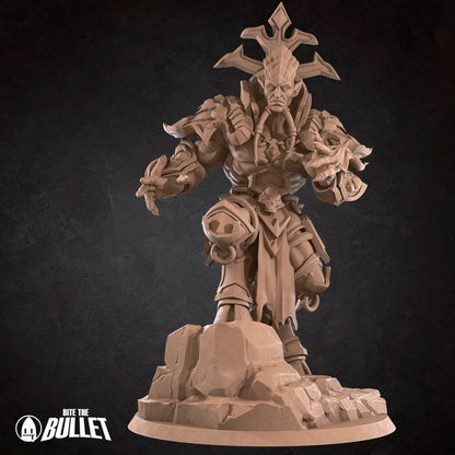 Demon Lord Warlock | 32mm, 35mm Scale | Unpainted Miniature