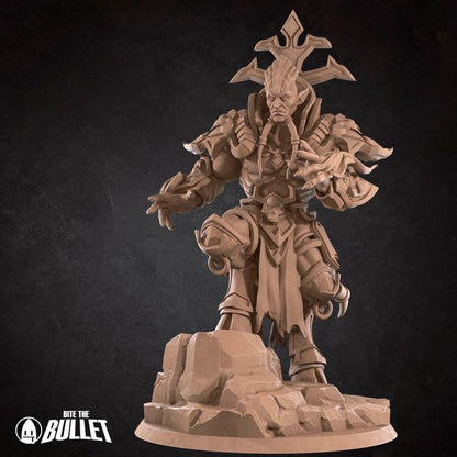 Demon Lord Warlock | 32mm, 35mm Scale | Unpainted Miniature