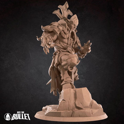 Demon Lord Warlock | 32mm, 35mm Scale | Unpainted Miniature