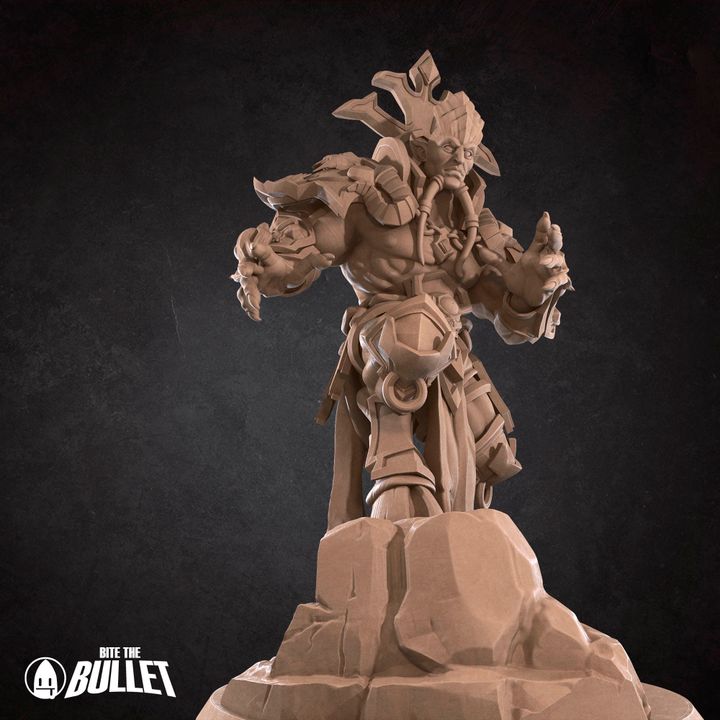 Demon Lord Warlock | 32mm, 35mm Scale | Unpainted Miniature