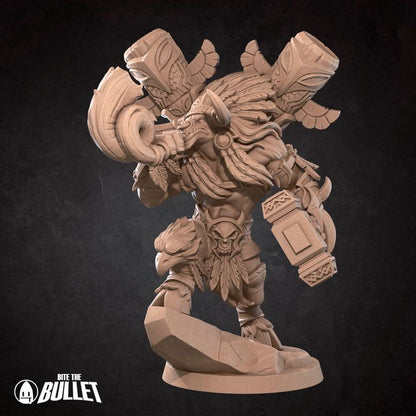 Minotaur Chieftain | 32mm, 35mm Scale | Unpainted Miniature