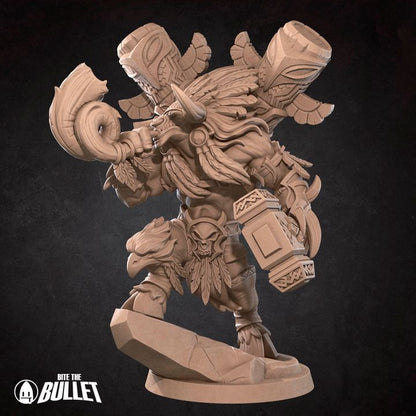 Minotaur Chieftain | 32mm, 35mm Scale | Unpainted Miniature