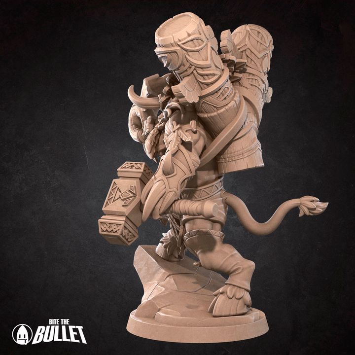Minotaur Chieftain | 32mm, 35mm Scale | Unpainted Miniature