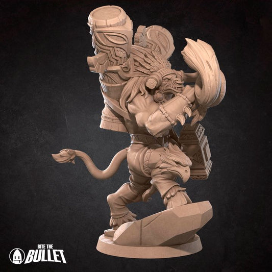 Minotaur Chieftain | 32mm, 35mm Scale | Unpainted Miniature