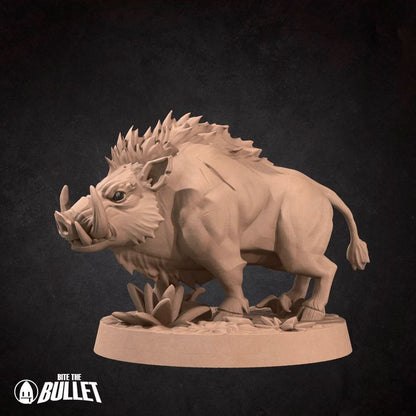 Boars - Barren Set - 32mm, 35mm Scale - Unpainted Miniature