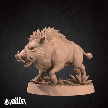 Boars - Barren Set - 32mm, 35mm Scale - Unpainted Miniature