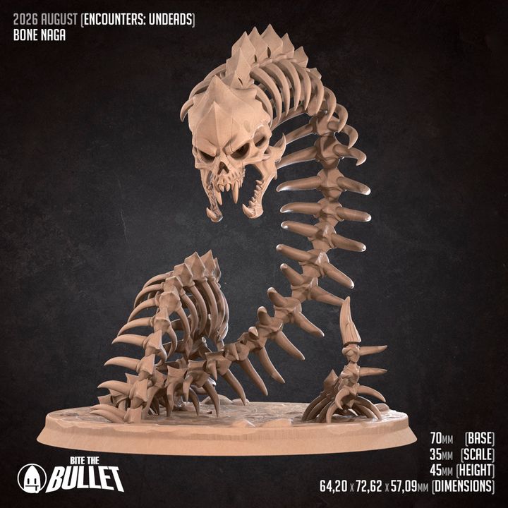 Bone Naga - Unpainted Miniature