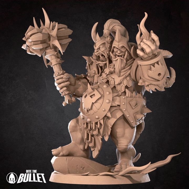 Ogre Lockserker | 32mm, 35mm Scale | Unpainted Miniature