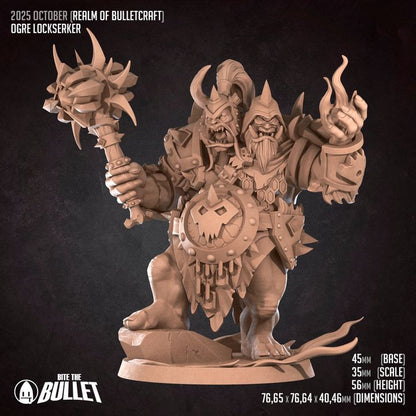 Ogre Lockserker | 32mm, 35mm Scale | Unpainted Miniature