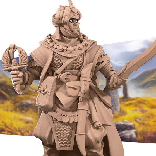 Human Cleric | 32mm, 35mm Scale | Unpainted Miniature