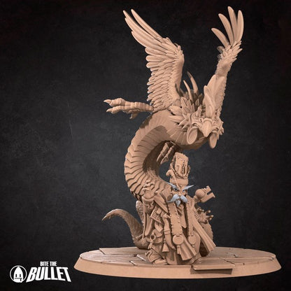 Gnome Summoner with Eidolon | 32mm, 35mm Scale | Unpainted Miniature