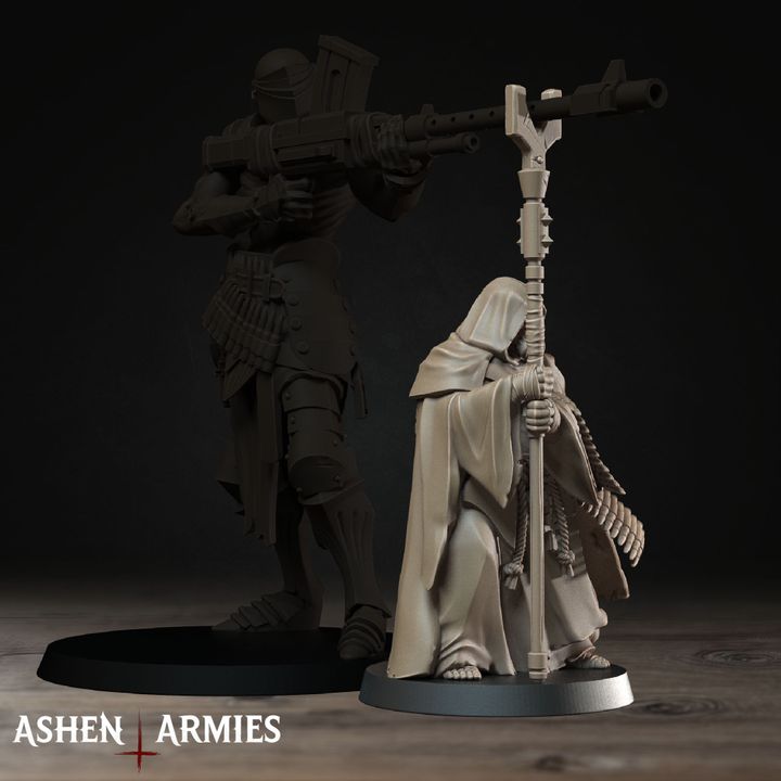 Mendelist Ammo Monk, Bleeding Procession - Bullet Crusade - Unpainted Miniature