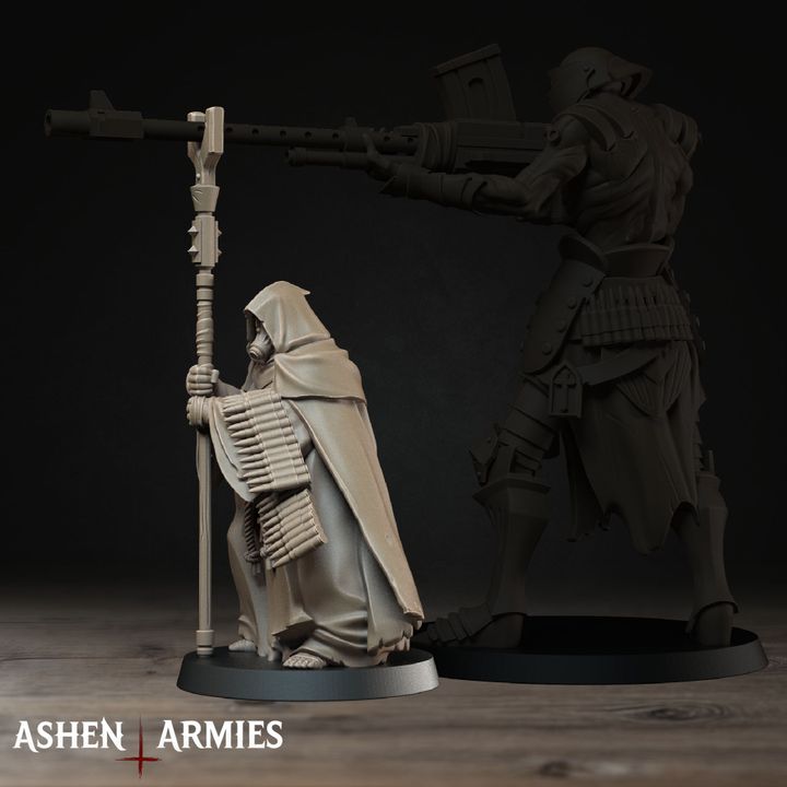 Mendelist Ammo Monk, Bleeding Procession - Bullet Crusade - Unpainted Miniature