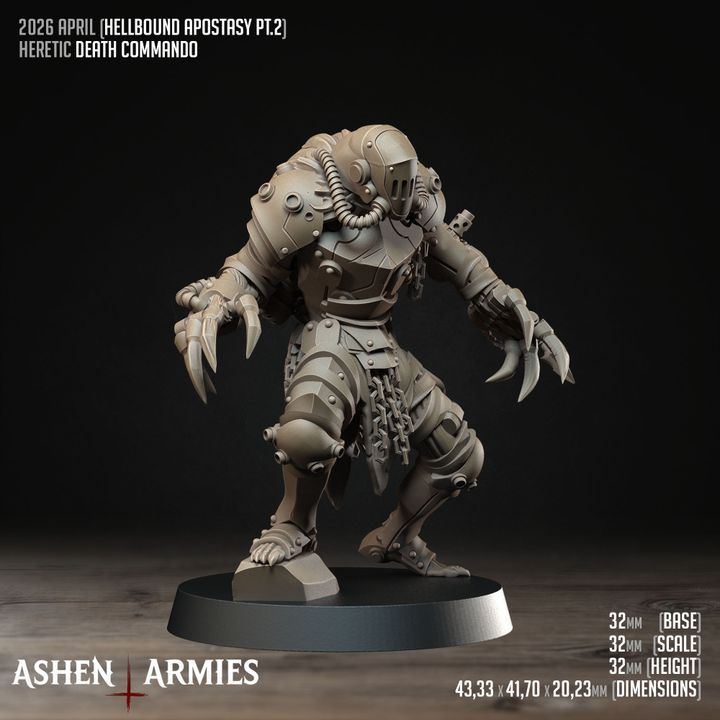 Death Commando, Hellbound Apostasy - Bullet Crusade - Unpainted Miniature