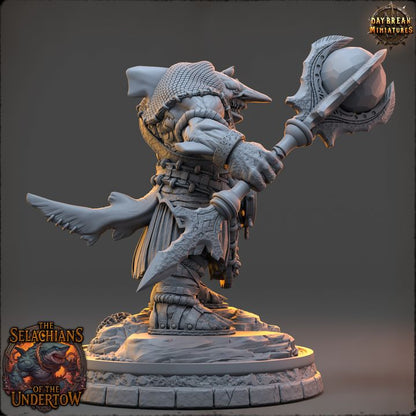 Draaleth Orn, Voice of the Hollow Wake - The Selachians of the Undertow - Unpainted Miniature