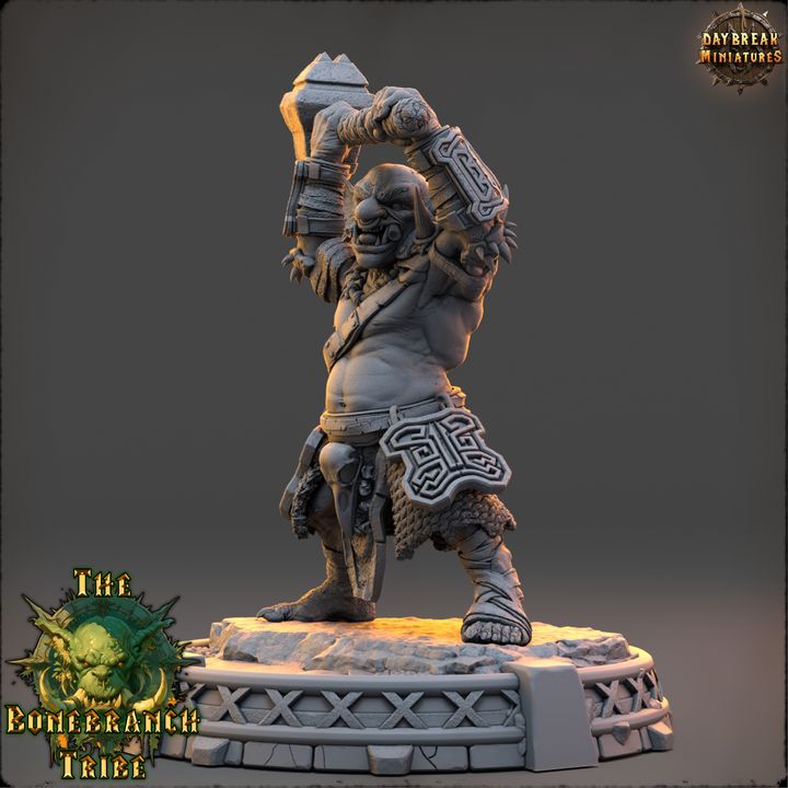Drogg Skullstamper, Goblin Barbarian - The Bonebranch Tribe - Unpainted Miniature