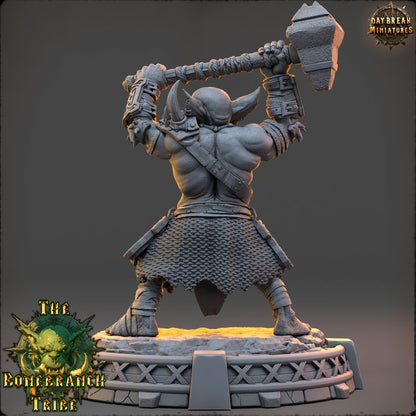 Drogg Skullstamper, Goblin Barbarian - The Bonebranch Tribe - Unpainted Miniature
