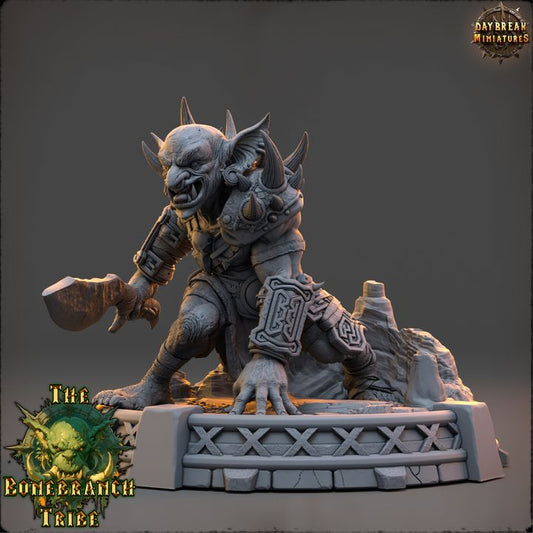 Drubz Bonefist, Goblin Rogue - The Bonebranch Tribe - Unpainted Miniature