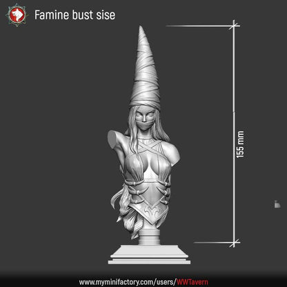 Lady of Famine - Unpainted Miniature Bust