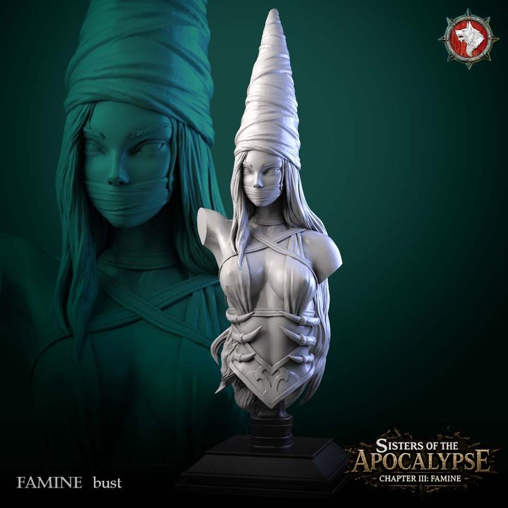 Lady of Famine - Unpainted Miniature Bust