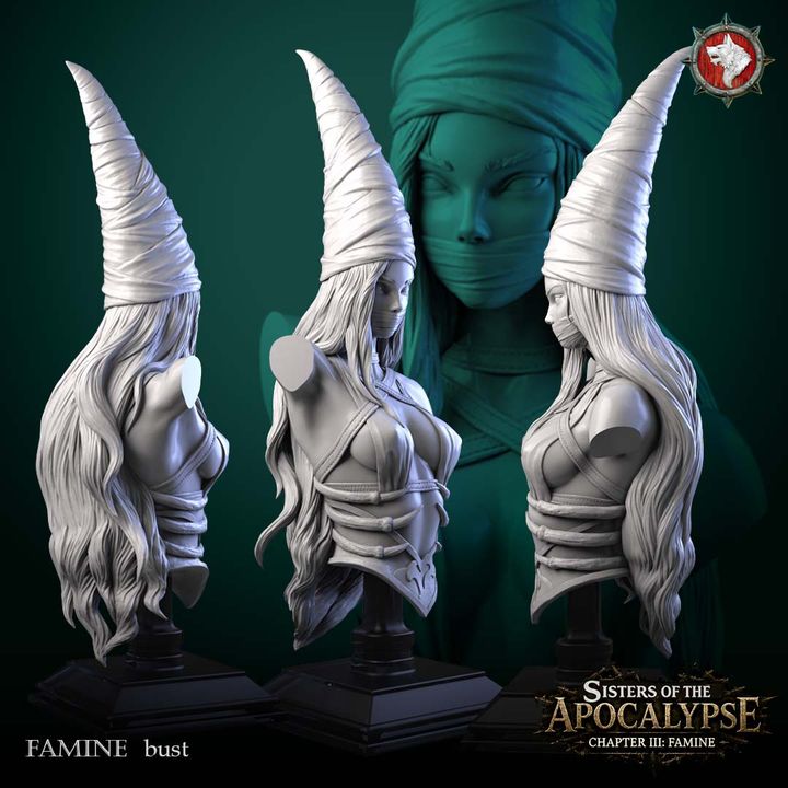 Lady of Famine - Unpainted Miniature Bust