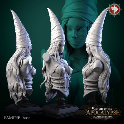 Lady of Famine - Unpainted Miniature Bust