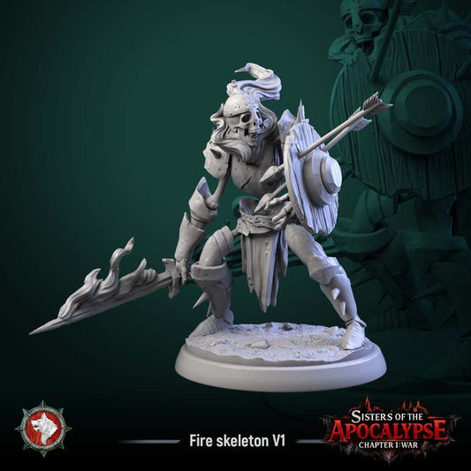 Fire Skeletons | Sisters of the Apocalypse | Unpainted Miniature