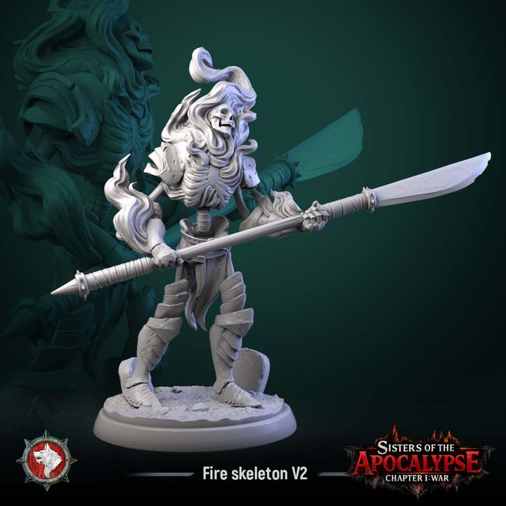 Fire Skeletons | Sisters of the Apocalypse | Unpainted Miniature