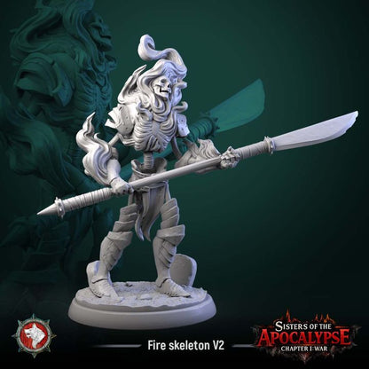 Fire Skeletons | Sisters of the Apocalypse | Unpainted Miniature