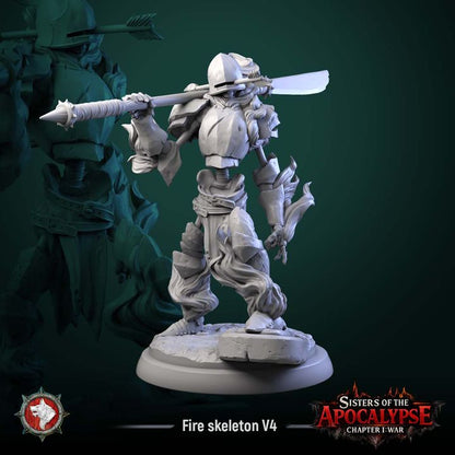 Fire Skeletons | Sisters of the Apocalypse | Unpainted Miniature