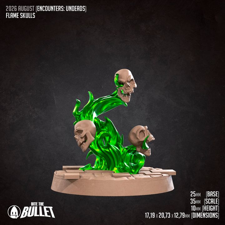 Flame Skulls - Unpainted Miniature
