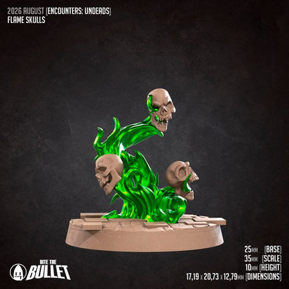 Flame Skulls - Unpainted Miniature