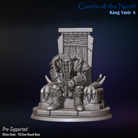 King Ymir, Throne - Giants of the North - Unpainted Miniature