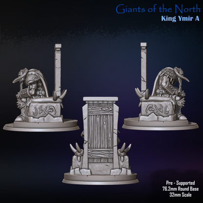 King Ymir, Throne - Giants of the North - Unpainted Miniature