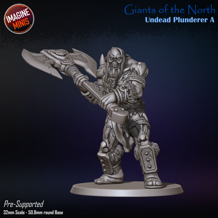 Undead Plunderer, Pose A - Giants of the North - Unpainted Miniature