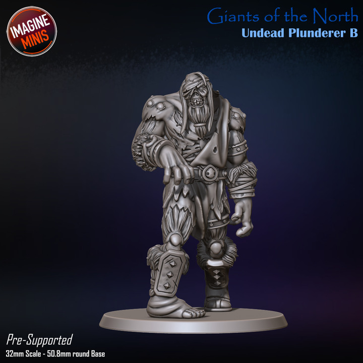 Undead Plunderer, Pose B - Giants of the North - Unpainted Miniature