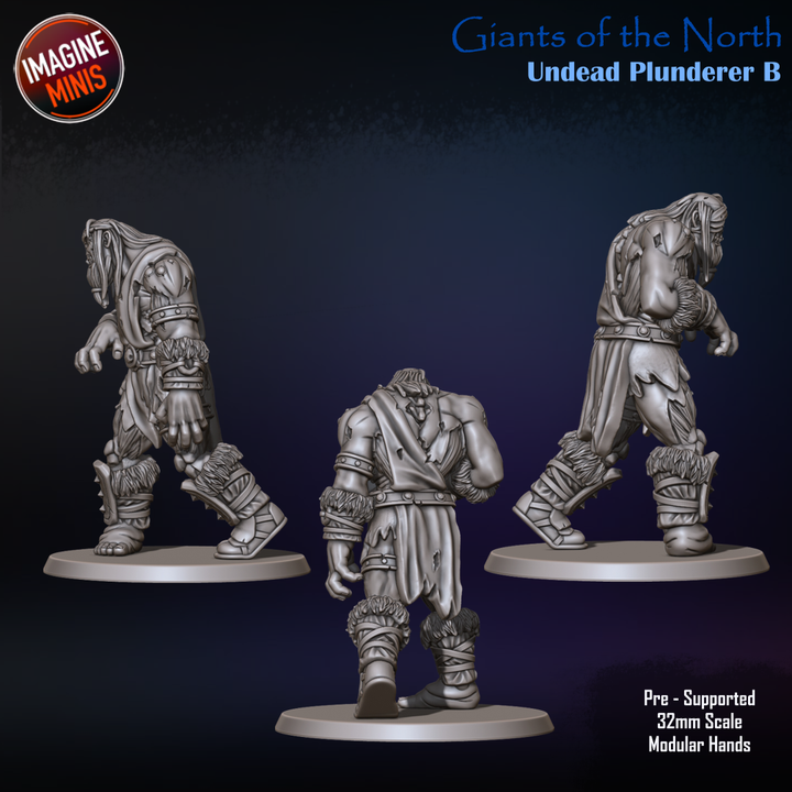 Undead Plunderer, Pose B - Giants of the North - Unpainted Miniature