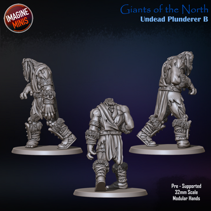 Undead Plunderer, Pose B - Giants of the North - Unpainted Miniature