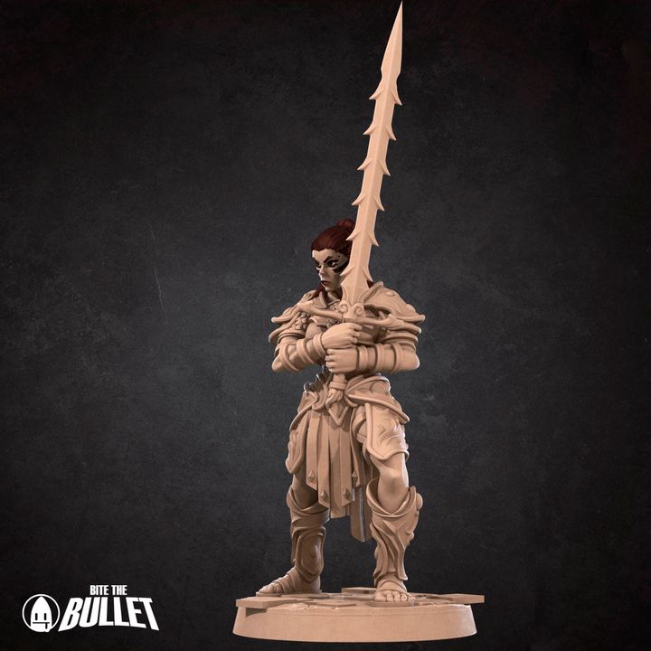 Githyanki Fighter | 32mm, 35mm Scale | Unpainted Miniature
