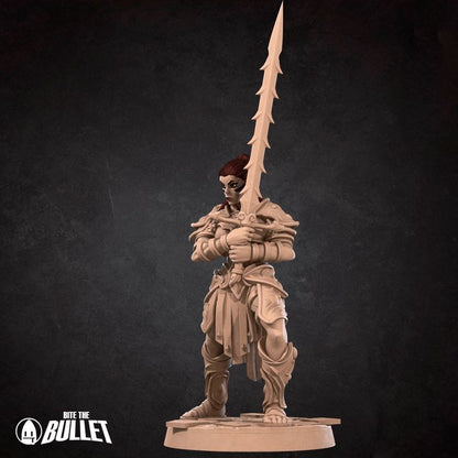 Githyanki Fighter | 32mm, 35mm Scale | Unpainted Miniature
