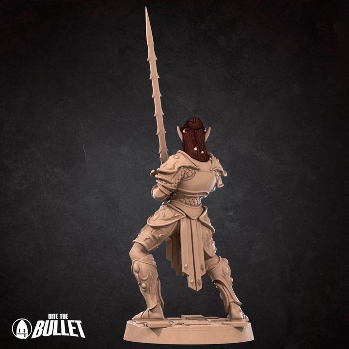 Githyanki Fighter | 32mm, 35mm Scale | Unpainted Miniature
