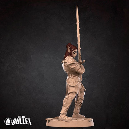 Githyanki Fighter | 32mm, 35mm Scale | Unpainted Miniature